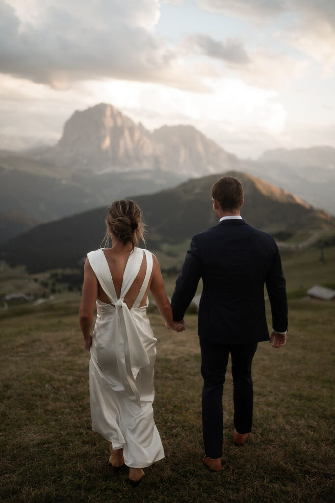 Elopement at Seceda in the Dolomites