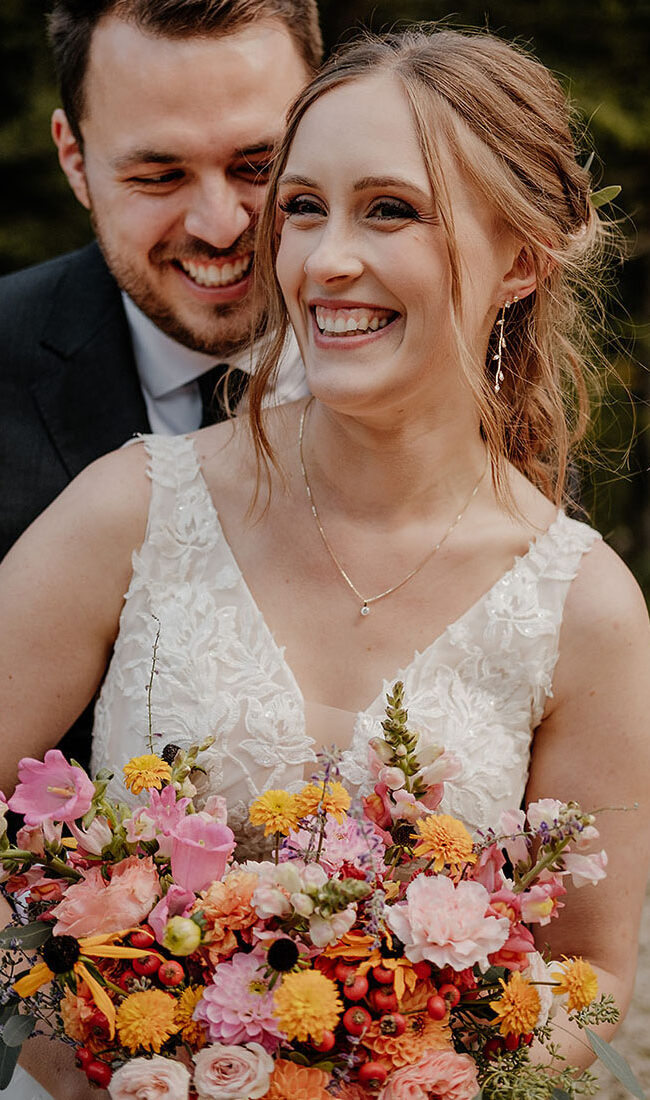 Colorful bridal bouquet